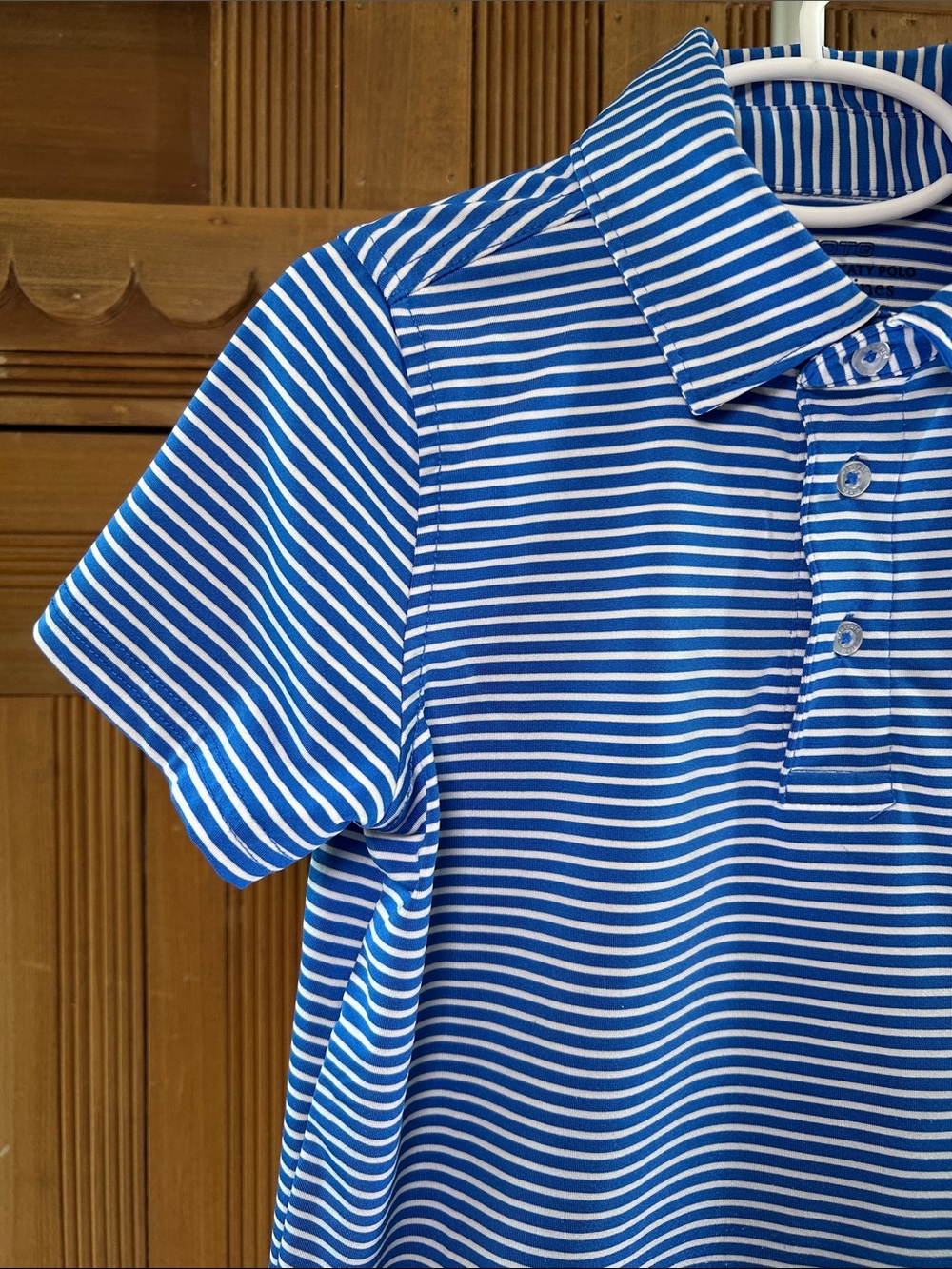 Vineyard Vines On the Go Sankaty Blue & White Striped Polo Shirt - Kids Size 5 - Picture 6 of 12